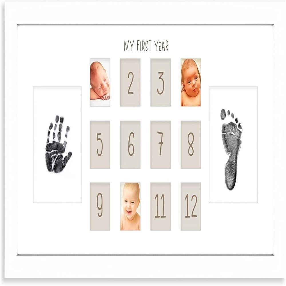 My First Year Baby Handprint and Footprint Keepsake Monthly Picture Phot… - Picture 2 of 8